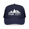 Kids Park City, Utah Trucker Hat - Youth Snapback on white background