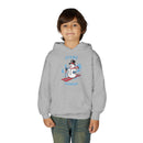 Stowe, Vermont Youth Hoodie - Skiing Snowman Kids Stowe Hooded Sweatshirt-9