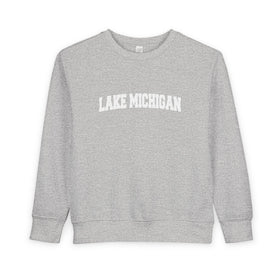 Lake Michigan Toddler Sweatshirt - Lake Michigan Toddler Crewneck Sweatshirt