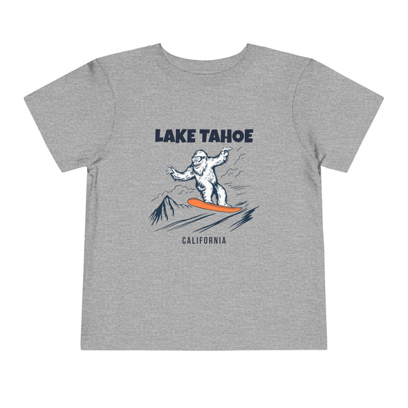 Lake Tahoe, California Yeti Snowboard Toddler Tee