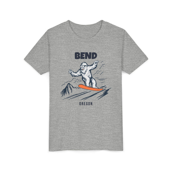 Bend, Oregon Yeti Snowboard Youth Tee - Kids Skiing Shirt
