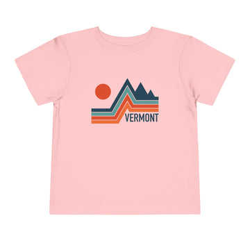 Buy pink Vermont Toddler T-Shirt - Retro Palm Tree Unisex Toddler Vermont Shirt