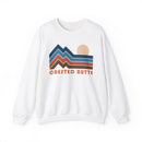 Crested Butte, Colorado Sweatshirt Retro Mountains, Crested Butte Unisex Graphic Crewneck-1