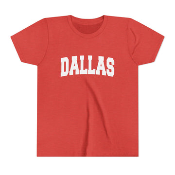 Buy heather-red Dallas, Texas Youth Graphic Tee - Kids Dallas T Shirt