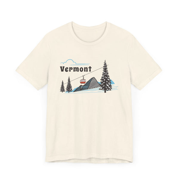 Vermont T-Shirt - Retro Ski Mountain Gondola Unisex Vermont Shirt