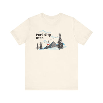 Buy natural Park City, Utah T-Shirt - Retro Ski Mountain Gondola Unisex Park City Shirt