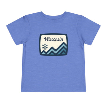 Buy heather-columbia-blue Wisconsin Toddler T-Shirt — Mountain Tee