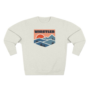 Buy oatmeal-heather Premium Whistler, Canada Mountain Graphic Sweatshirt