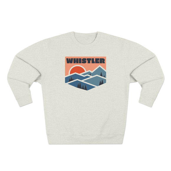 Premium Whistler, Canada Mountain Graphic Sweatshirt