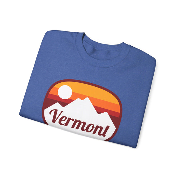 Vermont Sweatshirt - Unisex Retro Ombre Vermont Crewneck Sweatshirt