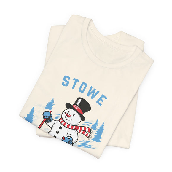 Stowe, Vermont T Shirt - Ski Snowman Graphic Tee