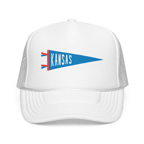 Kansas Pennant Foam Trucker Hat