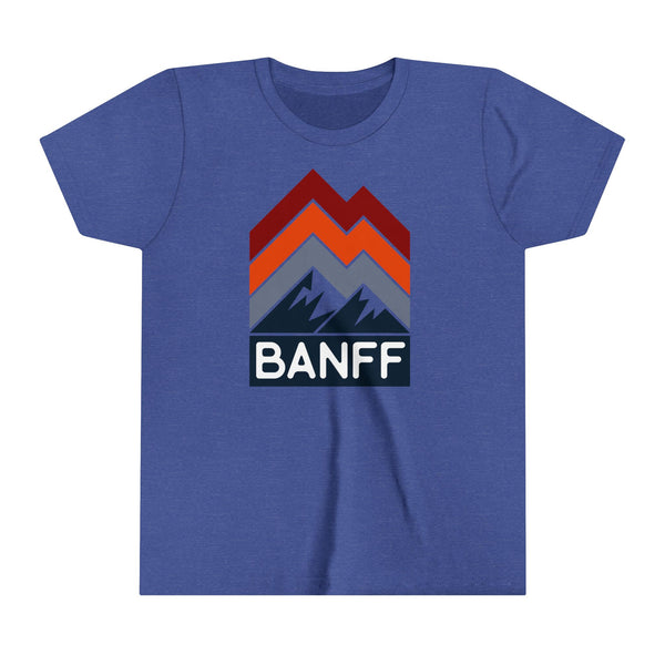 Banff, Canada Youth Shirt - Retro Mountain Banff Kid's T-Shirt