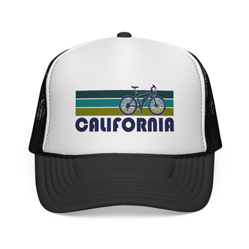 California Retro Bike Trucker Hat - Vintage Style California Cap