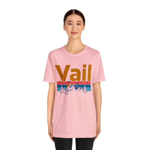 Vail, Colorado Shirt - Mountain Sunset Unisex Vail T-Shirt