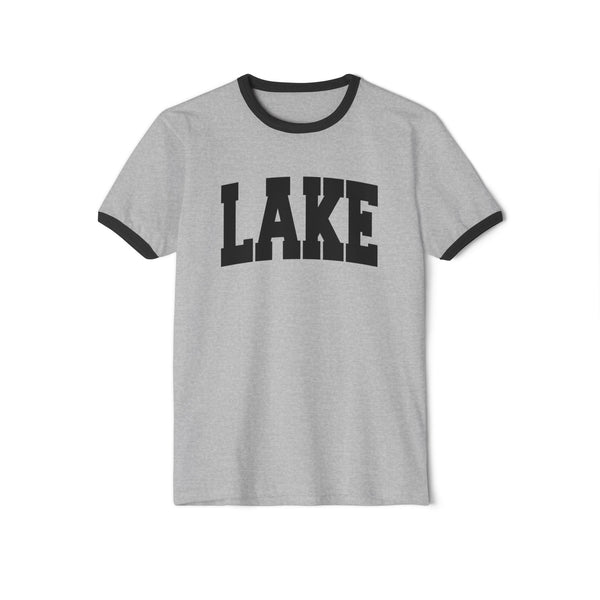 Lake Cotton Ringer Graphic Tee - Unisex Lake T Shirt, Vintage Style Tee, Men's/Women's Tee