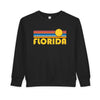 Florida Toddler Sweatshirt - Retro Sun Florida Toddler Crewneck Sweatshirt
