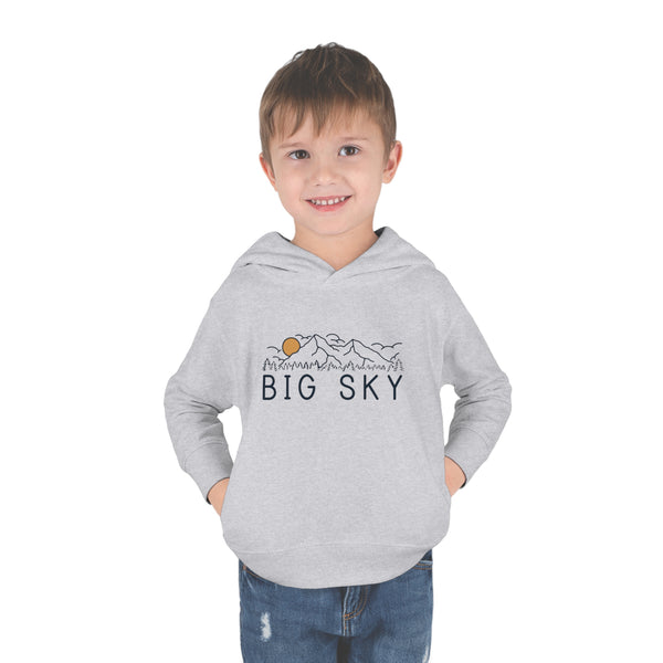 Big Sky, Montana Toddler Hoodie - Unisex Big Sky Toddler Sweatshirt