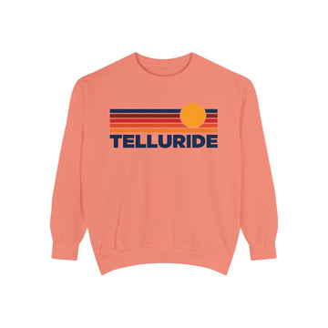 Buy terracotta Telluride, Colorado Sunset Stripes Sweatshirt | Comfort Colors - 100% Cotton