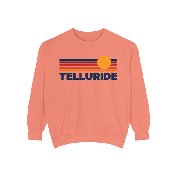 Telluride, Colorado Sunset Stripes Sweatshirt | Comfort Colors - 100% Cotton