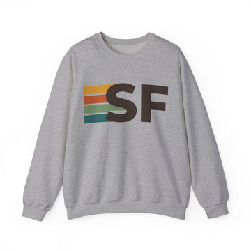 Buy sport-grey San Francisco, California SF Retro Stripe Sweatshirt