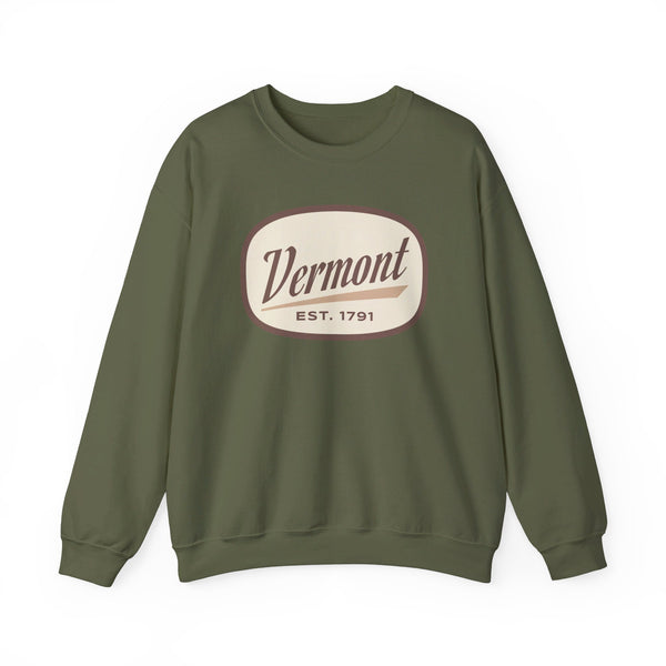 Vermont Sweatshirt - Unisex Retro Vermont Crewneck Sweatshirt