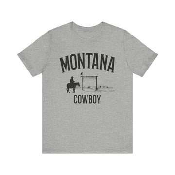 Buy athletic-heather Montana Cowboy T Shirt - Montana Graphic Tee