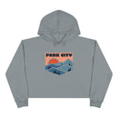 Women's Park City, Utah Crop Hoodie - Premium Mountain Crop Sweatshirt-3