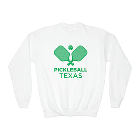 Texas Youth Sweatshirt - Pickleball Unisex Kid's Texas Crewneck Sweatshirt
