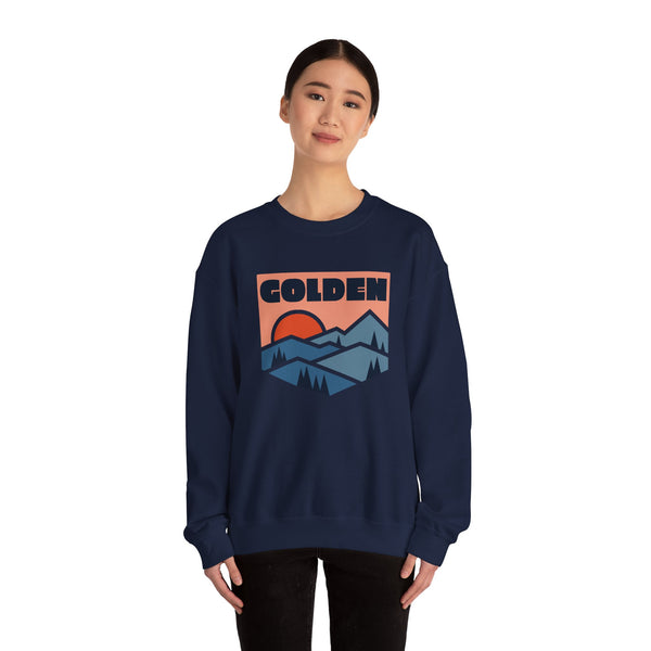 Golden, Colorado Sweatshirt Retro Mountains, Golden Unisex Graphic Crewneck