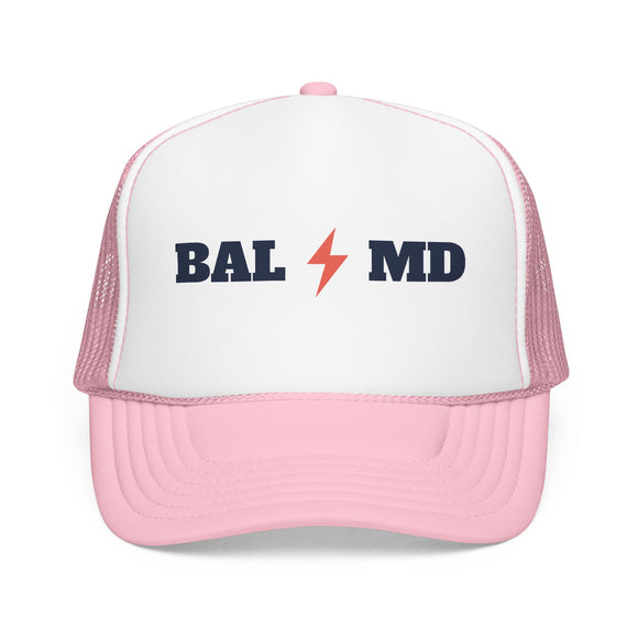 Baltimore, Maryland Retro Trucker Hat - Lightning Foam Cap
