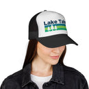 Lake Tahoe, California Retro Trees Trucker Hat - Vintage Style Lake Tahoe Cap-7