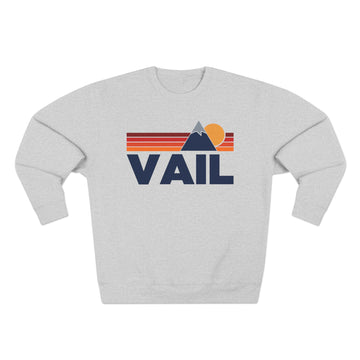 Buy heather-grey Premium Vail, Colorado Mountain Lines Graphic Sweatshirt