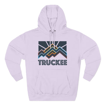 Buy lilac Truckee, California Hoodie - Retro Mountain Unisex Sweatshirt