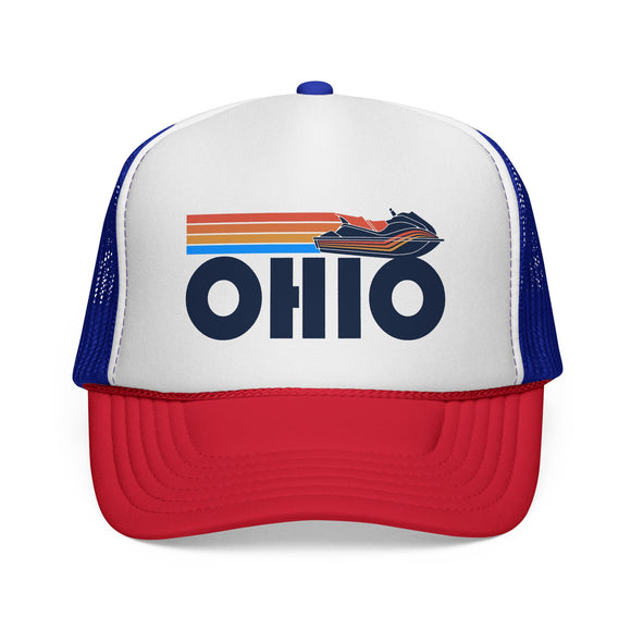 Ohio Retro PWC Boating Trucker Hat - Vintage Style Ohio Cap
