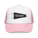 Chicago Pennant Trucker Hat — Vintage City Pride Foam Cap-4