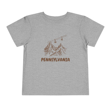 Buy athletic-heather Pennsylvania Toddler T-Shirt — Vintage Gondola Ski Mountain Tee