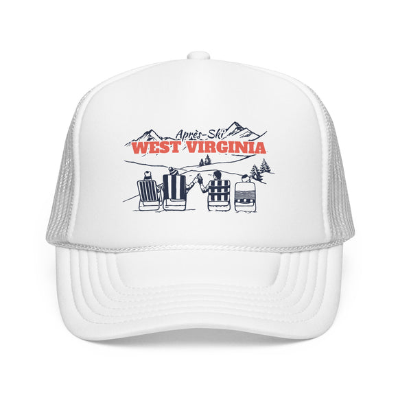 West Virginia Après-ski Trucker Hat — Foam Mesh Cap