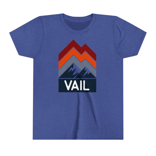 Vail, Colorado Youth Shirt - Retro Mountain Vail Kid's T-Shirt