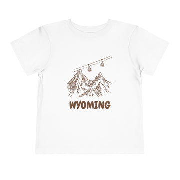 Wyoming Toddler T-Shirt — Vintage Gondola Ski Mountain Tee - 0