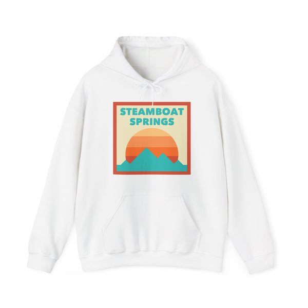 Steamboat, Colorado Mountain Sun Hoodie - Unisex Hooded Sweatshirt, Travel Sweatshirt, Sunset