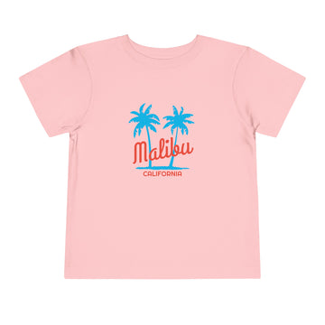 Buy pink Malibu, California Toddler T-Shirt - Retro Palm Tree Toddler Malibu Shirt