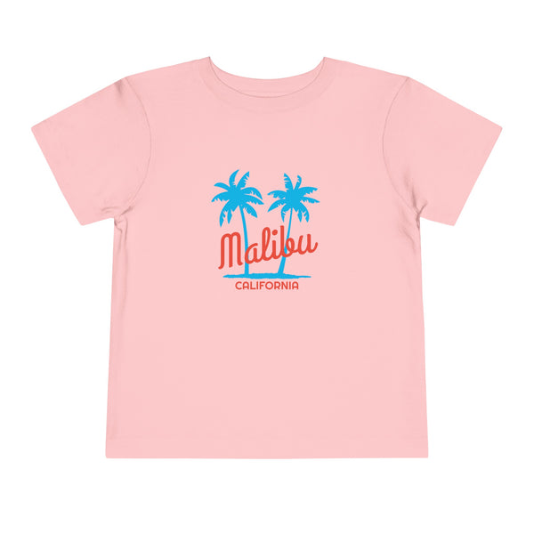 Malibu, California Toddler T-Shirt - Retro Palm Tree Toddler Malibu Shirt