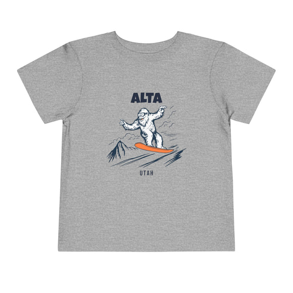 Alta, Utah Yeti Snowboard Toddler Tee