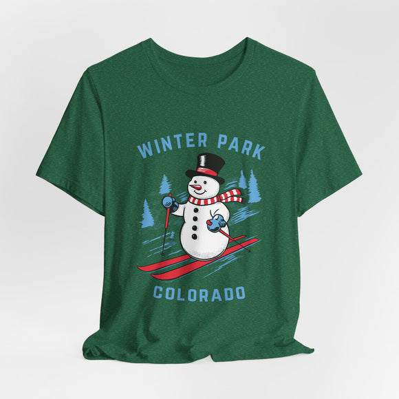 Winter Park, Colorado T Shirt - Ski Snowman Graphic Tee