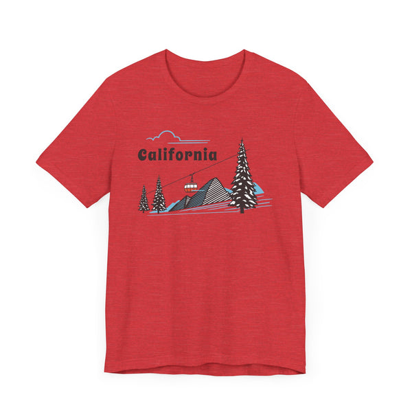 California T-Shirt - Retro Ski Mountain Gondola Unisex California Shirt
