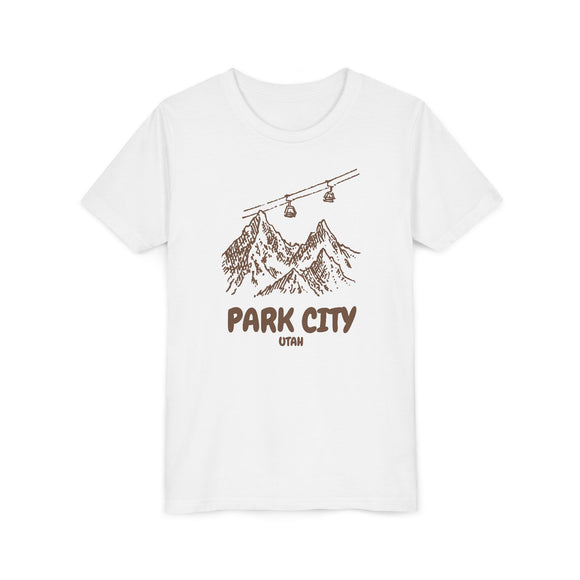 Park City, Utah Youth T-Shirt — Vintage Gondola Ski Mountain Tee