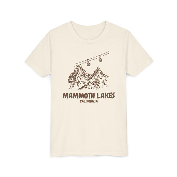 Mammoth Lakes, California Youth T-Shirt — Vintage Gondola Ski Mountain Tee