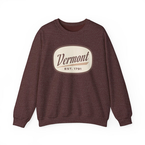 Vermont Sweatshirt - Unisex Retro Vermont Crewneck Sweatshirt