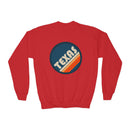 Texas Youth Crewneck Sweatshirt - Unisex Kid's Texas Sweatshirt-3